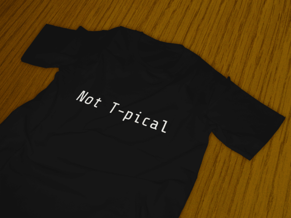 Playera Not T-pical black